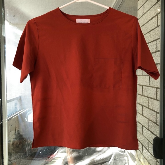 Oak + Fort boxy orange top // xs - Picture 1 of 4